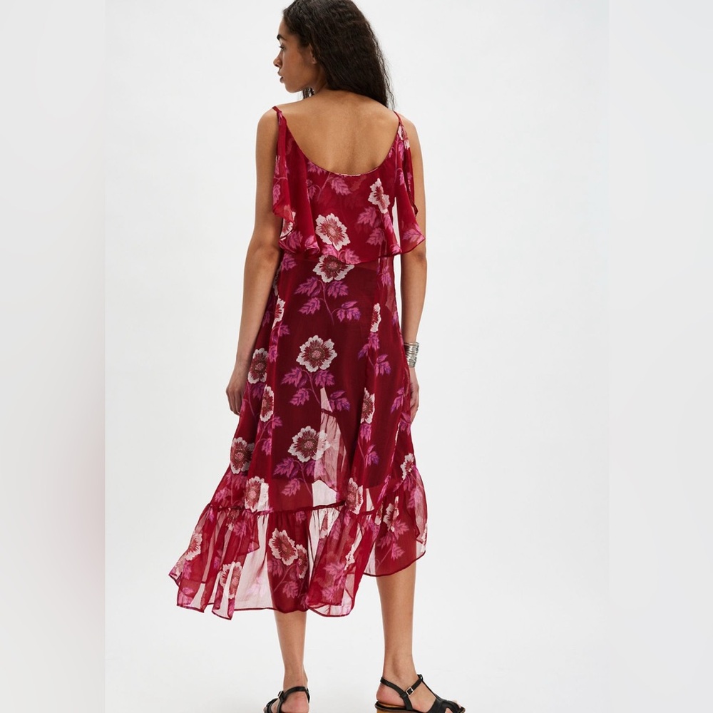 Free People Sunfaded Maxi Top in Syrah Combo Size Medium NWT